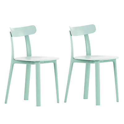 Vitra All Plastic Chair, Set of 2 Ice Grey Vitra All Plastic Chair, Set of 2 Ice Grey